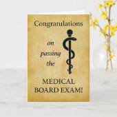 Carte Réussite à l'examen du Conseil médical Bâton d'Asc (Fleur jaune)