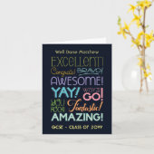 Carte Réussite à l'examen GCSE Félicitations Personnalis (Fleur jaune)