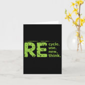 Carte Réutiliser en pensant neuf  (Fleur jaune)