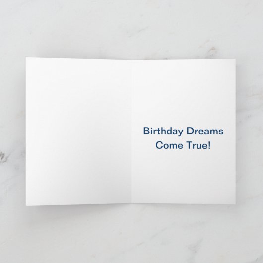 Carte Rêve de chat BIrthday (Intérieur)