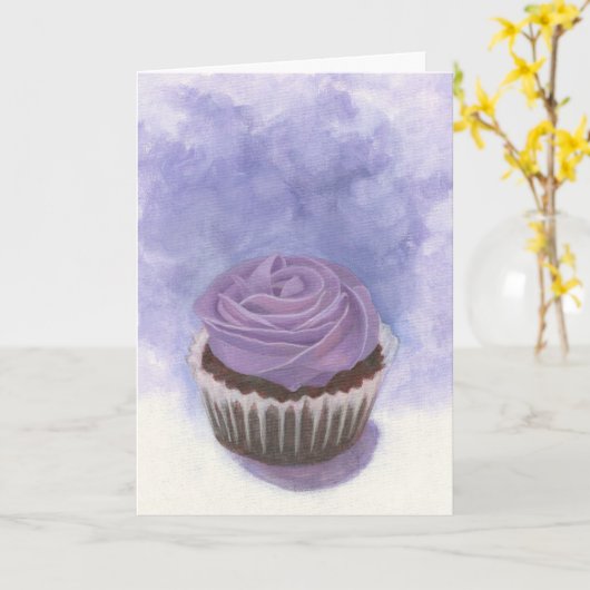 Carte Rêve de Cupcake (Fleur jaune)