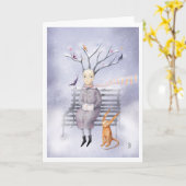 Carte Rêve de neige (Fleur jaune)