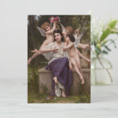 Carte Rêve de printemps, par Bouguereau (Debout devant)