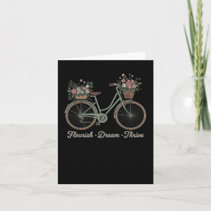 Carte Rêve fleurie Épouser Vélo floral Trump Res subtil