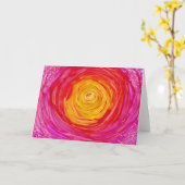 Carte "Rêve fuchsia" - toute la salutation d'occasion (Fleur jaune)