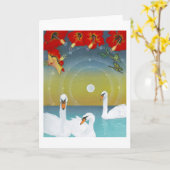 Carte Rêve IV (Moonset magique) de papillon (Fleur jaune)