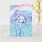 Carte Rêve pourpre de licorne d'Aqua (Fleur jaune)