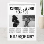 Carte Reveal sur la grossesse dans le journal de Faire-p (Dos)