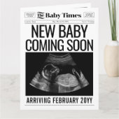 Carte Reveal sur la grossesse dans le journal de Faire-p (Devant)