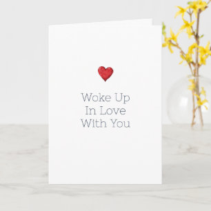 Carte Réveillé Amoureux De Toi Cœur Rouge