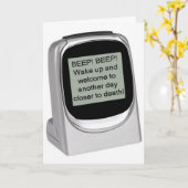 Carte Réveillez-vous ! (Fleur jaune)