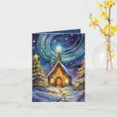 Carte Réveillon de Noël (Fleur jaune)