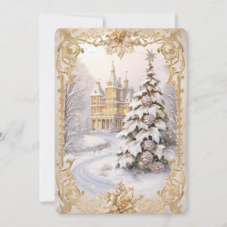 Carte Réveillon de Noël au Château