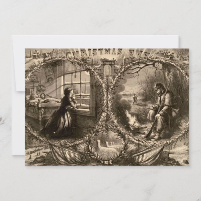 Carte Réveillon de Noël - Thomas Nast 1863 (Devant)