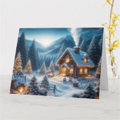 Carte Réveillon de Nouvel An alpin – Personnalisez votre (Fleur jaune)