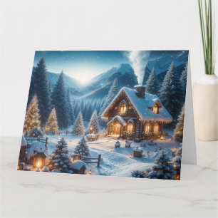 Carte Réveillon du Nouvel An alpin - Customisez votre pr