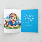 Carte Révélation de genre | Bébé caucasien à l'intérieur (Intérieur)