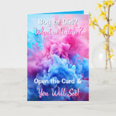 Carte Révélation de genre | Bébé caucasien à l'intérieur (Fleur jaune)