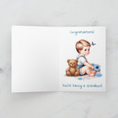 Carte Révélation de genre | Tu as un petit-fils (Intérieur)