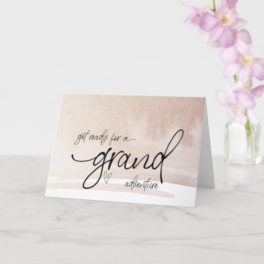 Carte Révélation de grossesse Nouveau bébé pour la famil (Orchidée)