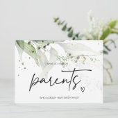 Carte Révélation de grossesse pour les parents Surprise  (Debout devant)