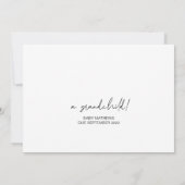 Carte Révélation de grossesse pour les parents Surprise  (Dos)