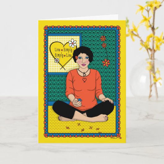 Carte Revenir à Basics_B_Greeting (Fleur jaune)