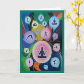 Carte rêver de yoga (Fleur jaune)