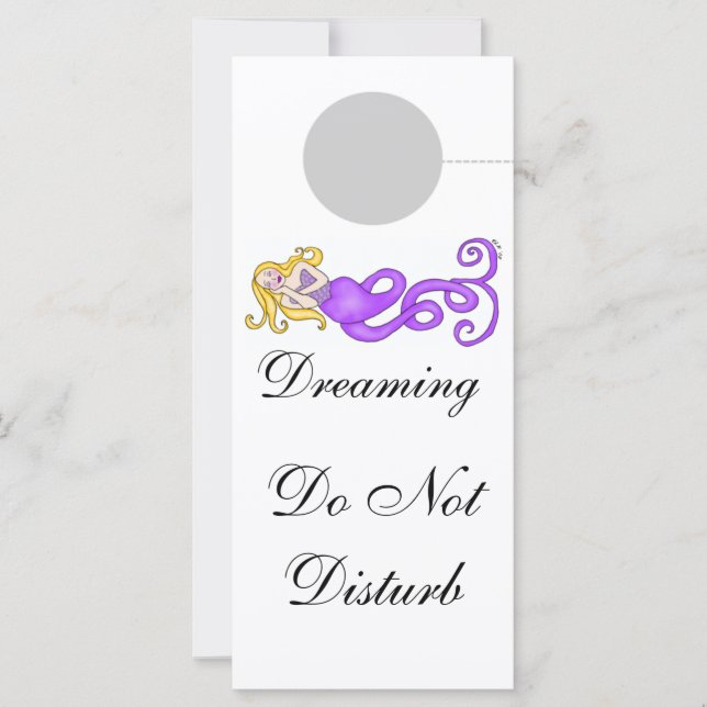 Carte Rêver Ne Dérangez Pas La Porte De Muse De Sirène (Devant)