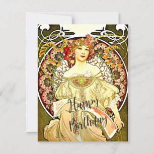 Carte Rêverie, peinture d'art fin, félicitations d'anniv