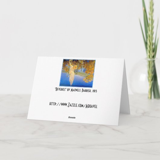 Carte :  "Rêveries" - par - Maxwell Parrish (Dos)