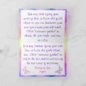 Carte [Rêves d'aquarelle] Papillon aux couleurs pastel d (Intérieur)