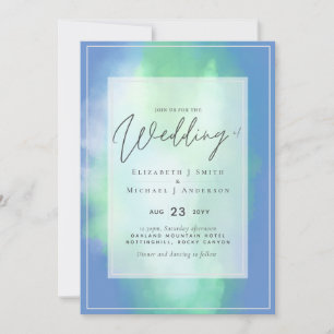 Carte Rêves de menthe bleue Mariage moderne à petit budg