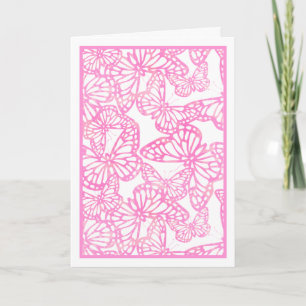 Carte Rêves de papillon (rose) vierges