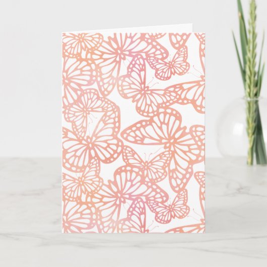 Carte Rêves de papillons (Pêche) vierges (Devant)