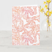 Carte Rêves de papillons (Pêche) vierges (Fleur jaune)