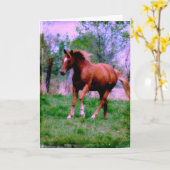 Carte Rêves de printemps, Trotting Sorrel, Anniversaire (Fleur jaune)