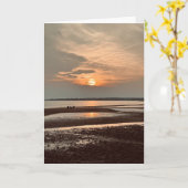 Carte Rêves du coucher du soleil Salutation blanche (Fleur jaune)