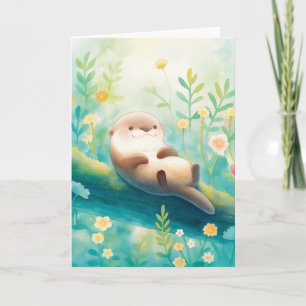 Carte Rêves floraux et Branches Otter Cosy Escape