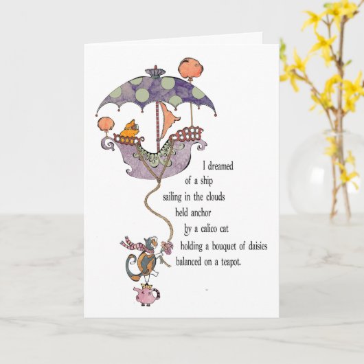 Carte rêveuse de Kitty (Fleur jaune)