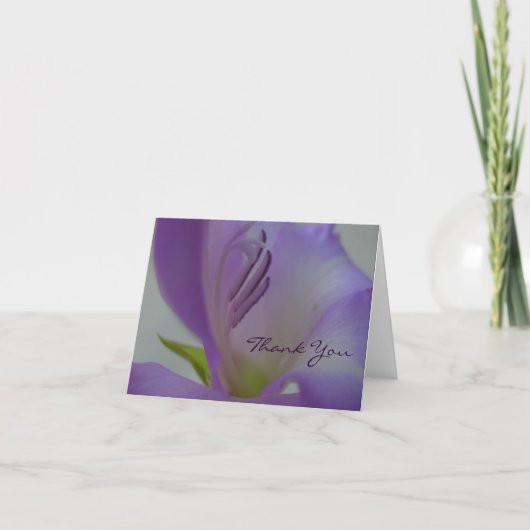 Carte rêveuse pourpre de fleur merci (Devant)