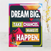 Carte Rêvez grand, prenez des chances (Fleur jaune)