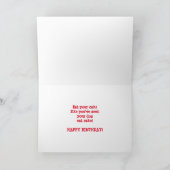 Carte Rex comme Moïse avec des commandes d'anniversaire (Intérieur)