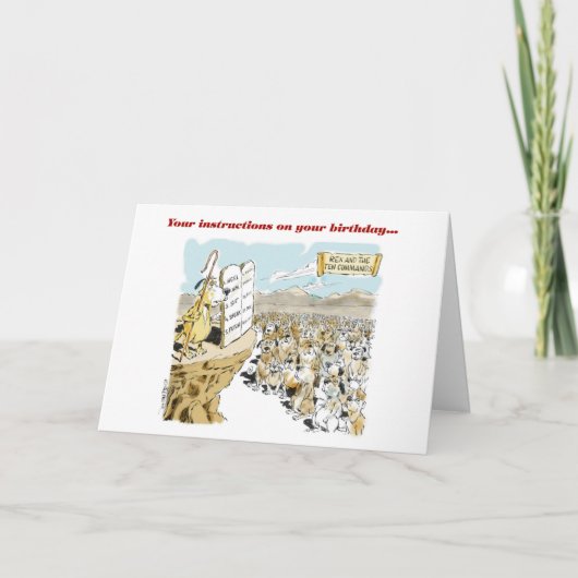 Carte Rex comme Moïse avec des commandes d'anniversaire (Devant)
