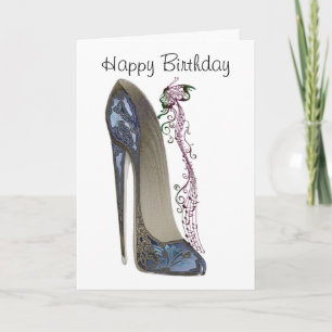 Carte Rhapsody en bleu Stiletto Chaussure Art