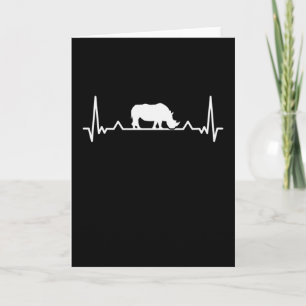 Carte Rhino Heartbeat Enregistrer le cadeau Rhinoceros