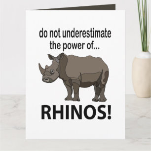 Carte Rhinocéros Animal Drôle Rhinocéros