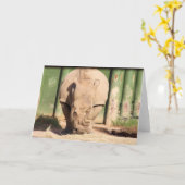 Carte rhinocéros blanc (Fleur jaune)