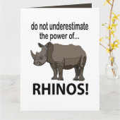 Carte Rhinos Animal Drôle Rhinos (Fleur jaune)