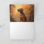 Carte Rhodesian Ridgeback à l'automne Feuilles automne I (Intérieur)
